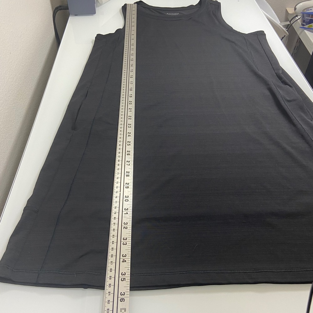 Athleta Women's Medium Black Pacifika Illume Athletic Dress‎ Sleeveless Pockets - Picture 7 of 10